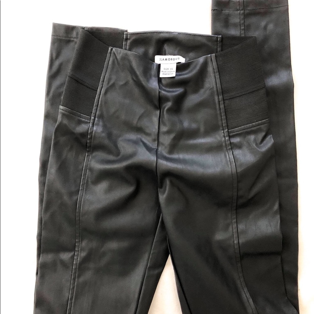 GLAMOROUS Faux Leather High Waist Legging